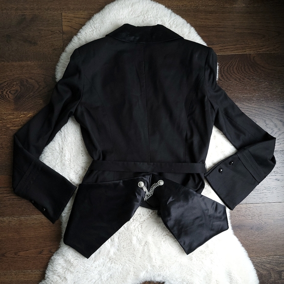 L.A.M.B Wool Tailcoat Chain Blazer Jacket - Picture 6 of 6